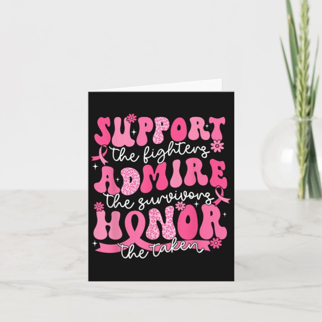 Tarjeta Support Admire Honor Breast Awareness Warri (Anverso)