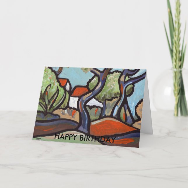 TARJETA SUR DE FRANCIA. CUMPLEAÑOS FELICES (Anverso)