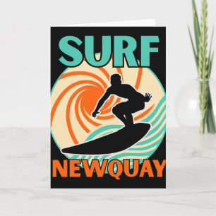 Tarjeta Surf Newquay Cornwall Playa de Surf Vacaciones 