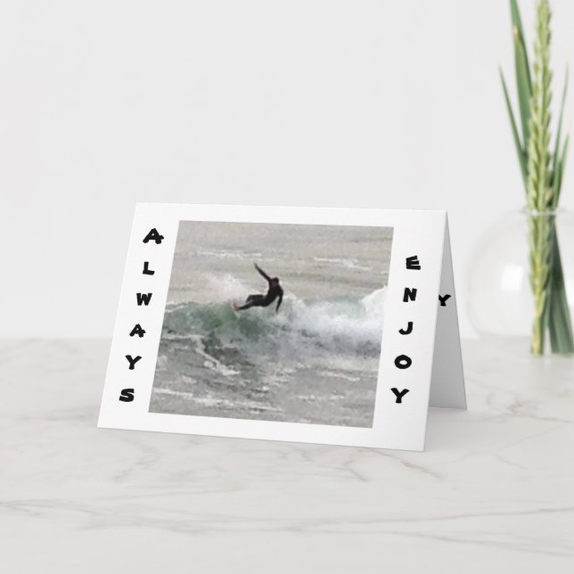 TARJETA SURFER DICE QUE DISFRUTE DE LA EXCURSIÓN ESPECIALM (Anverso)