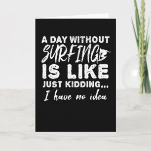 Tarjeta Surfer Surfboard Surfing Gift Idea actual