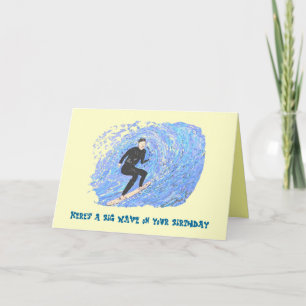 Tarjeta Surfing Bithday Card.