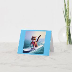 Tarjeta Surfing Cat