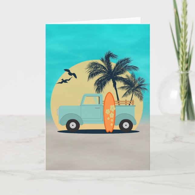 Tarjeta Surfing Retro (Anverso)