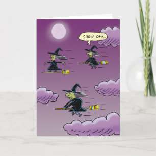 Tarjeta Surfing Witch Halloween