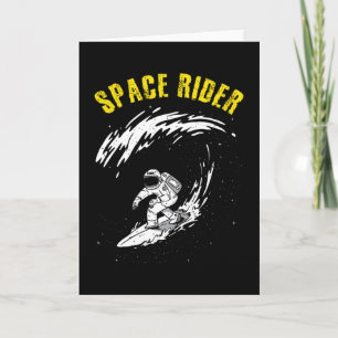 Tarjeta Surfista Astronauta Jinete Espacial