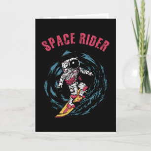 Tarjeta Surfista Astronauta Jinete Espacial Surfista