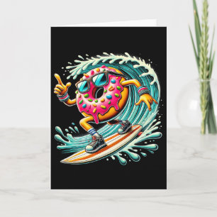 Tarjeta Surfista de Donut Amante de Donut Surfista de Surf