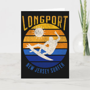 Tarjeta Surfista de Nueva Jersey Longport Nj Playas de sur