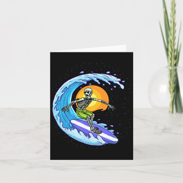 Tarjeta Surfista de Skeleton - Halloween Disstume masculin (Anverso)