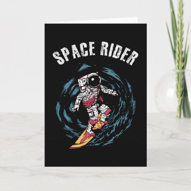 Tarjeta Surfista de Surfing Astronauta Space Rider (Anverso)