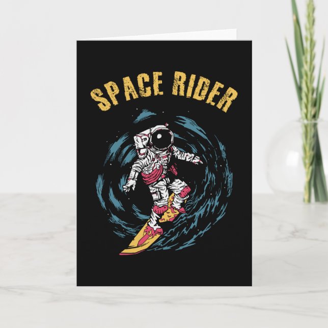 Tarjeta Surfista de Surfing Astronauta Space Rider (Anverso)
