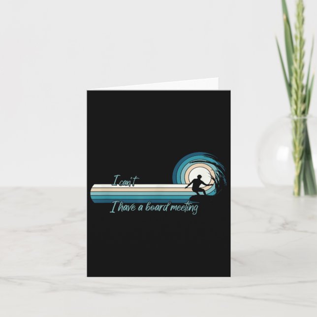 Tarjeta Surfista divertida no puedo tener un Surfbo de reu (Anverso)