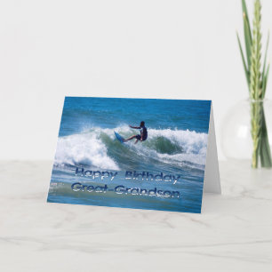 Tarjeta Surfista Feliz Cumpleaños Gran Abuelo