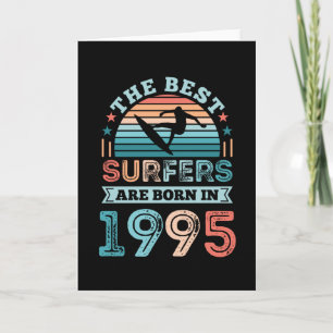 Tarjeta Surfistas nacidos en 1995 30º regalo de cumpleaños