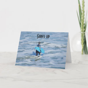 TARJETA ¡SURFS UP, DISFRUTE TU CUMPLEAÑOS!