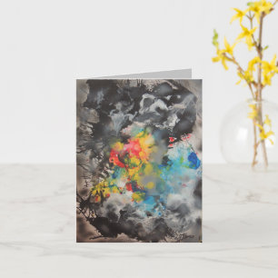 Tarjeta Surgimiento del resumen de color