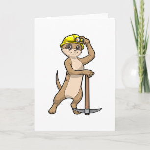 Tarjeta Suricata como minero con pico