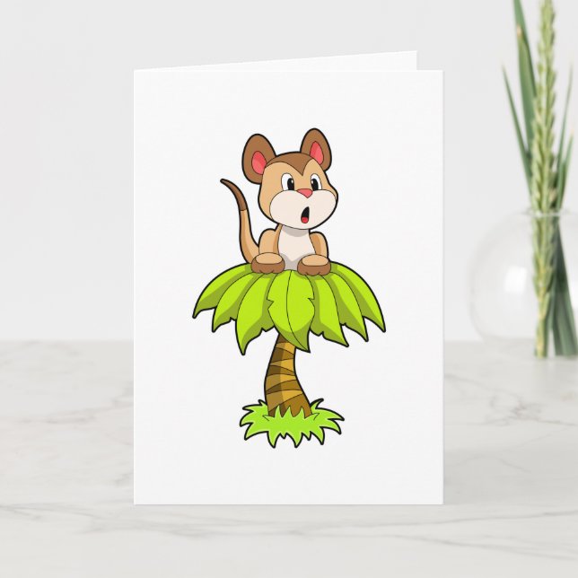 Tarjeta Suricata con árbol (Anverso)