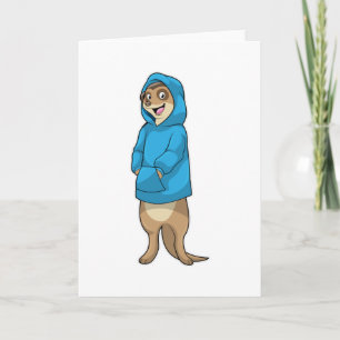 Tarjeta Suricata con capucha