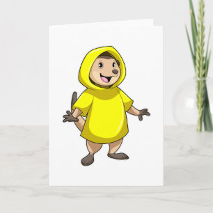 Tarjeta Suricata con Impermeable