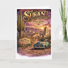 Tarjeta Susan Tucson Arizona Personalizado del Suroeste