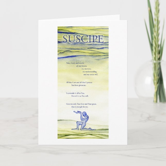 Tarjeta Suscipe (rezo de St Ignatius) (Anverso)