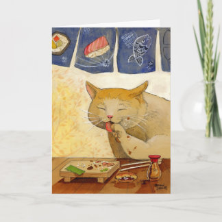 Tarjeta Sushi Cat  "All Done!"