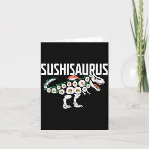 Tarjeta Sushi Dinosaur T-rex Comida Japonesa Chistoso Roll