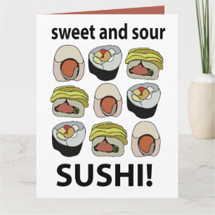 Tarjeta Sushi dulce y amargo sushi
