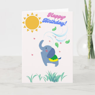 Tarjeta Süße Geburtstagskarte Happy Birthday mit kleinem E