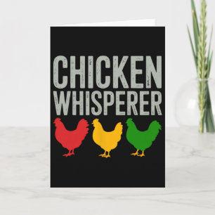 Tarjeta Susurrador de pollos para amantes de los animales