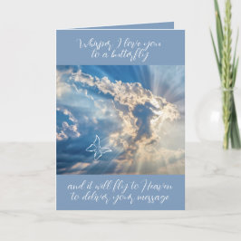 Tarjeta Susurro que te amo a una simpatía por la mariposa