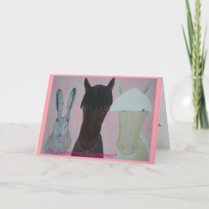 Tarjeta Susurros de caballo. Día del cumpleaños.