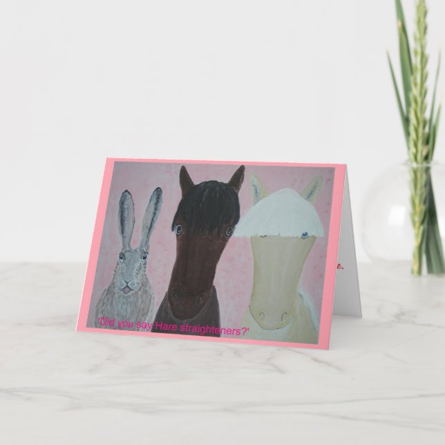 Tarjeta Susurros de caballo. Día del cumpleaños. (Anverso)