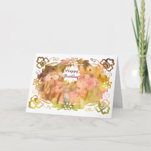 Tarjeta Susurros de Magia: Dos Hadas Amigas en un Jardín