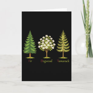 Tarjeta Sutil Abeto Dogwood Tamarack Árboles Anti Trump Na