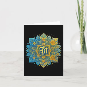 Tarjeta sutil anti-triunfo Mandala diseño camiseta feminis
