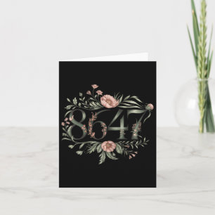 Tarjeta Sutil anti Trump 8647 Flor Floral Boho Presidente
