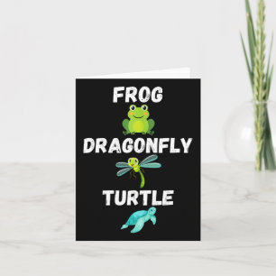 Tarjeta Sutil Humor Político Rana Dragonfly Turtle