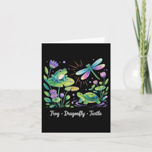 Tarjeta Sutil Humor Político Rana Dragonfly Turtle
