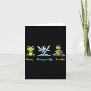 Tarjeta Sutil Humor Político Rana Dragonfly Turtle Yoga
