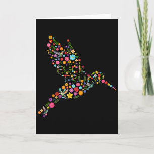 Tarjeta Sutil Mensaje Oculto Anti Trump Floral Colibrí