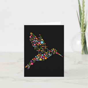 Tarjeta Sutil Mensaje Oculto Floral Anti Trump Colibrí