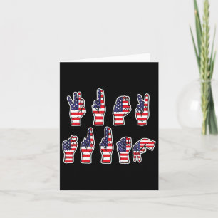 Tarjeta Sutil Resista Trump Asl Lenguaje De Rótulo 4 De Ju