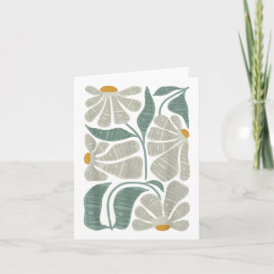 Tarjeta Sutiles flores de boho contra Trump, voto de Kamal