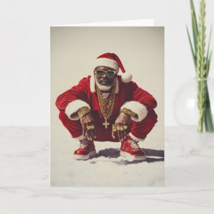 Tarjeta Swag Santa A: Moderna mirada al icono de las vacac