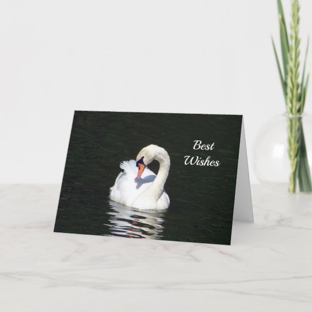 Tarjeta Swan Felicitaciones Boda Card (Anverso)