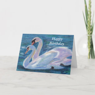 Tarjeta Swan Lake aceo Birthday Card