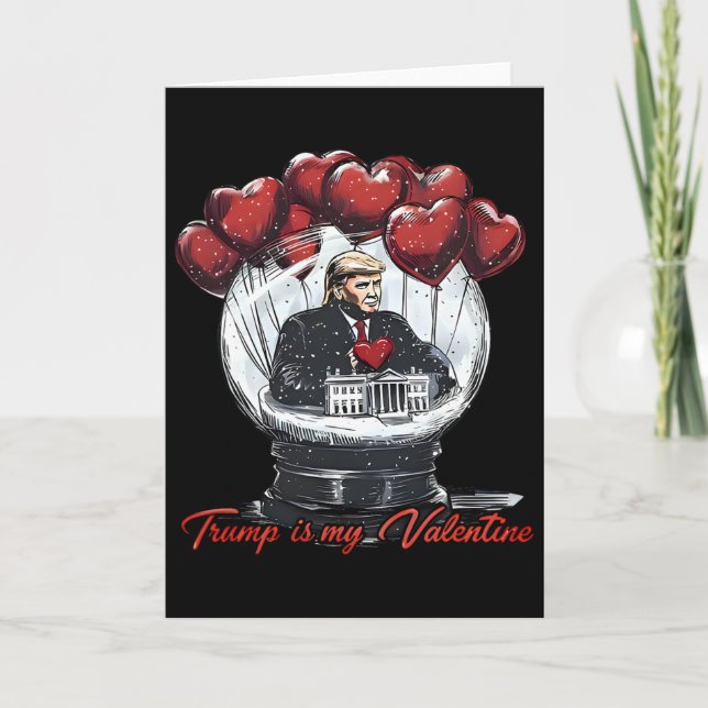 Tarjeta Sweaters Feos Divertidos Trump Es Mi San Valentín  (Anverso)